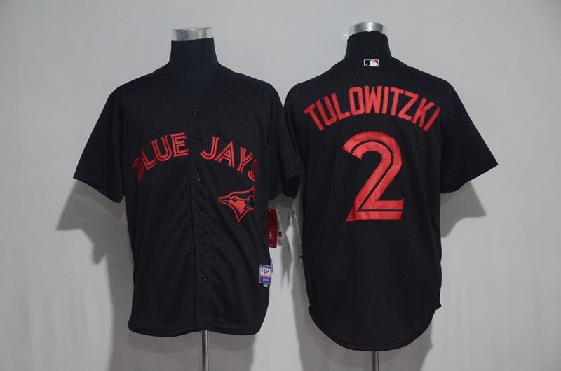2017 MLB Toronto Blue Jays #2 Tulowitzki Black Jerseys